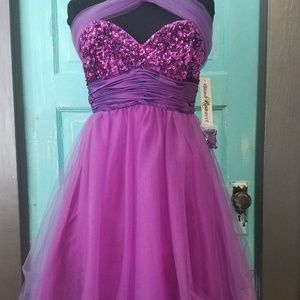 Sequins Purple Dress